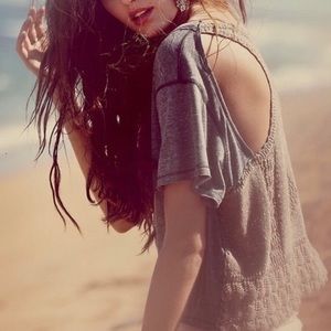 Free People ‘Crochet Diamond tee’